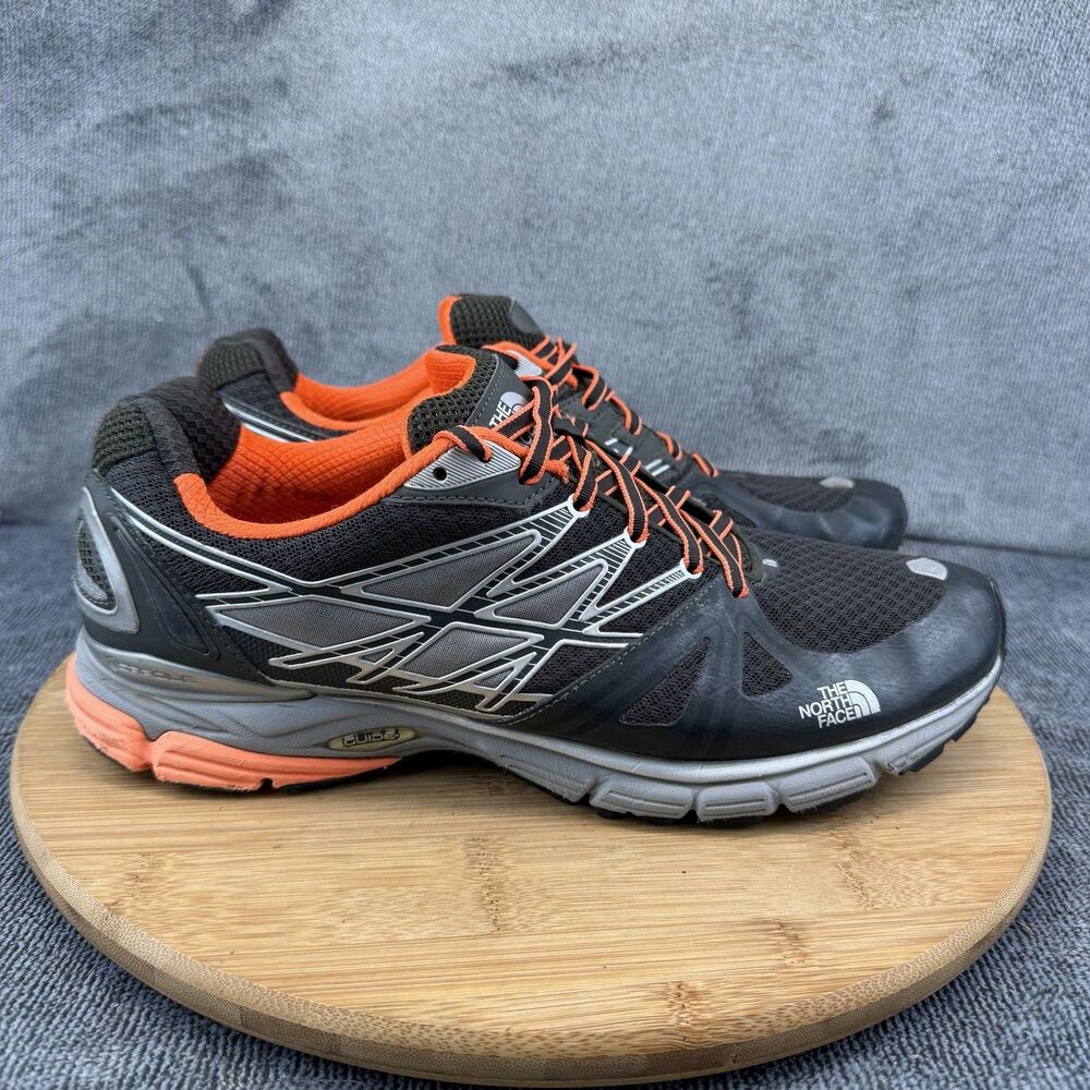 The North Face Ultra Equity Shoes Mens Size 10.5 Black Orange Running Sneakers